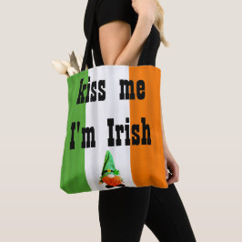 Bolso De Tela Personalizado KISS ME Im IRISH St Patrick Gnomes S