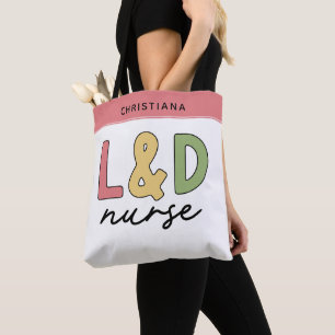 Bolso De Tela Personalizado L y D Enfermero Enfermeras de part