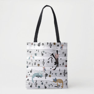 Bolso De Tela Personalizado lindo dibujado mano ilustrando un pa