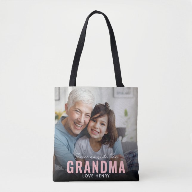 Bolso De Tela Personalizado lindo foto Keepsake GRANDMA (Anverso)