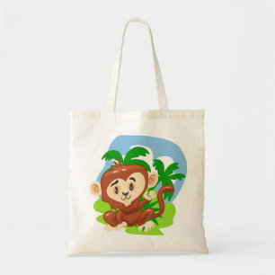 Bolso De Tela Personalizado lindo Mono Tote Bag
