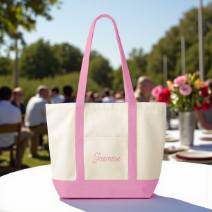 Bolso De Tela Personalizado lindo regalo de dama de honor rosa