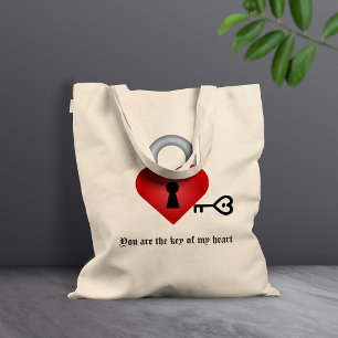 Bolso De Tela Personalizado Love Key Tote Bag