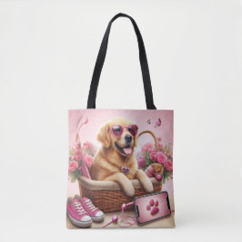 Bolso De Tela Personalizado LOVE Paw Imprimir perro amante Masco