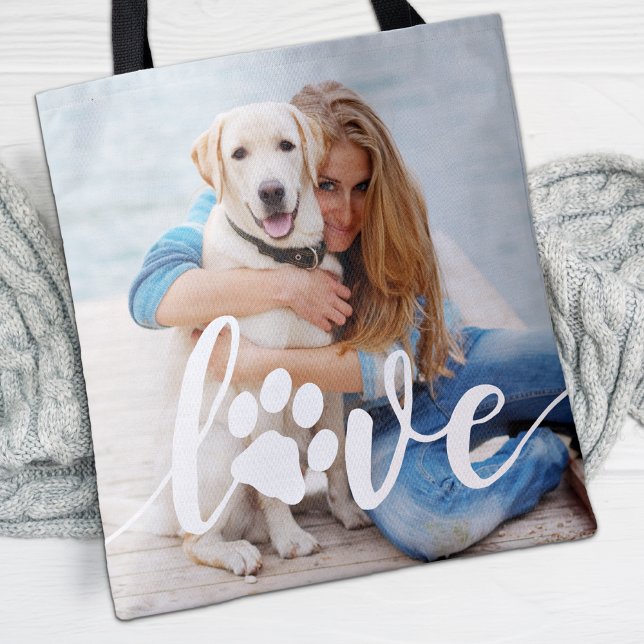 Bolso De Tela Personalizado LOVE Paw Imprimir Perro Perro Mascot (Subido por el creador)