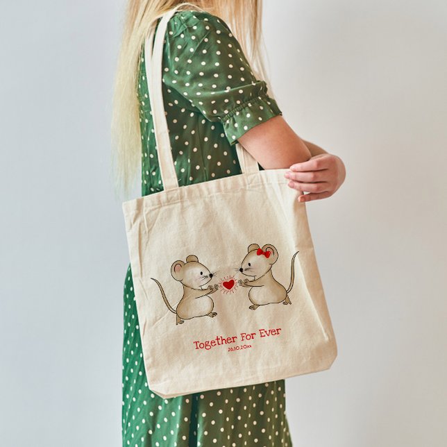 Bolso De Tela Personalizado Lovely mouses tostada (Cartoon Lovely mouses tote bag
)