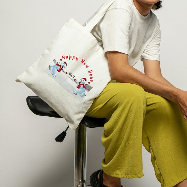 Bolso De Tela Personalizado Lovely Snowman Tote Bag (Subido por el creador)