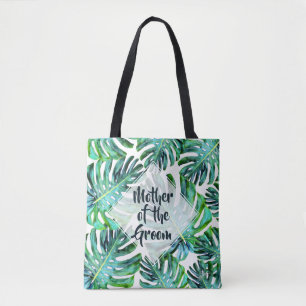 Bolso De Tela Personalizado Madre de Groom, vegetación de hojas