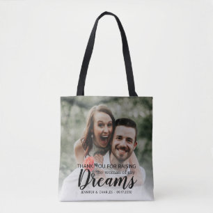 Bolso De Tela Personalizado Madre de la novia gracias Boda de fo