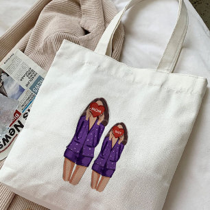 Bolso De Tela personalizado, mamá, hija, Día de la Madre, regalo