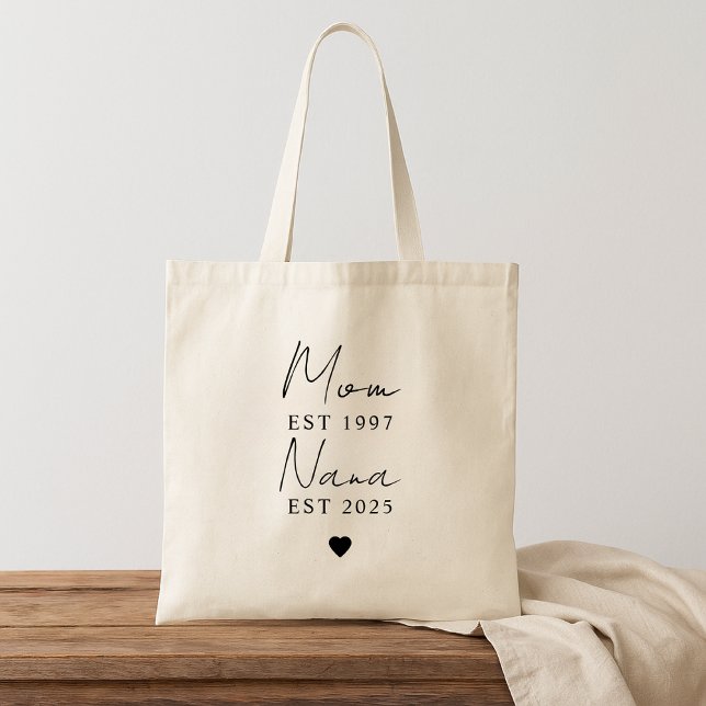 Bolso De Tela Personalizado Mamá y Nana EST Nuevo regalo de abue (Subido por el creador)