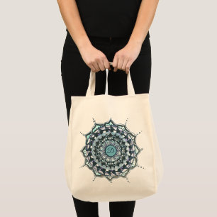 Bolso De Tela Personalizado Mandala inicial Diseño Tote Bag