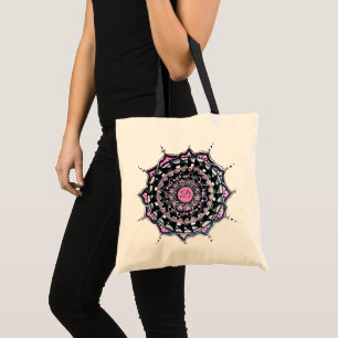 Bolso De Tela Personalizado Mandala inicial Diseño Tote Bag