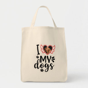 Bolso De Tela Personalizado Me Encanta Mi Foto De Perro Camiseta