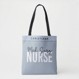Bolso De Tela Personalizado Med Surg Nurse | Enfermero médico-qu