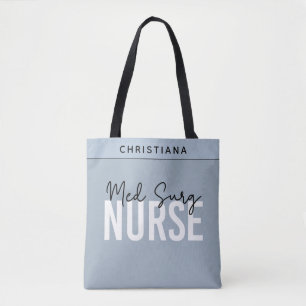 Bolso De Tela Personalizado Med Surg Nurse Enfermero médico-qu