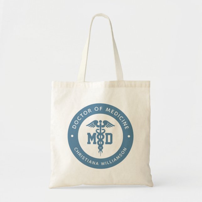 Bolso De Tela Personalizado Médica de Medicina Médica Graduación (Frente)