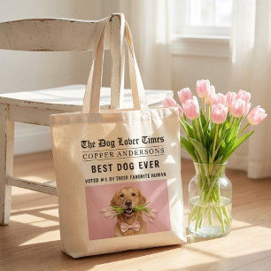 Bolso De Tela Personalizado “Mejor Perro del Mundo”   Perro Pers