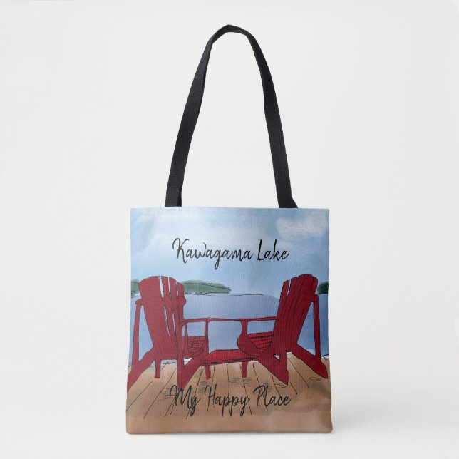 Bolso De Tela Personalizado Mi Feliz Lugar (Anverso)