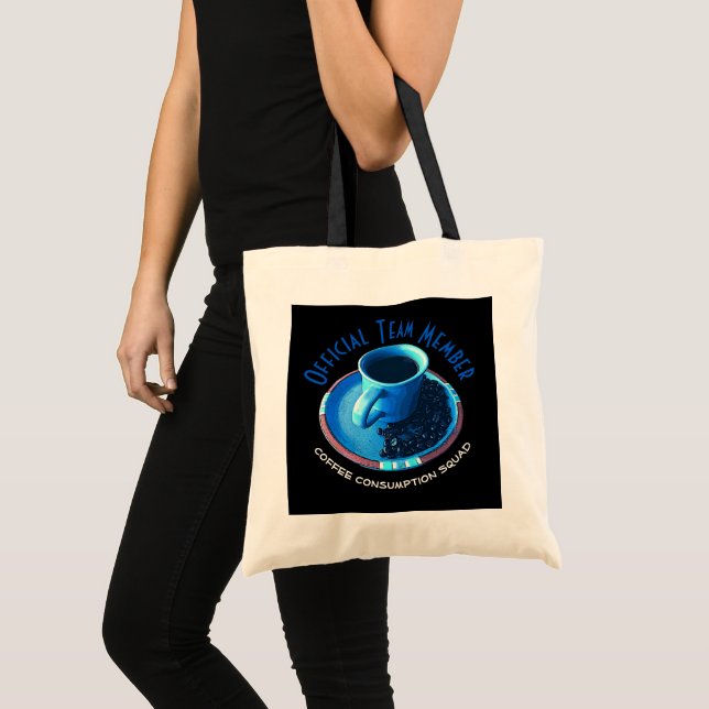 Bolso De Tela Personalizado miembro del equipo de consumo de caf (Anverso (producto))