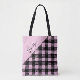 Bolso De Tela Personalizado Moderno Cuadro Rosa