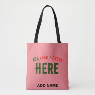 BOLSO DE TELA PERSONALIZADO MODERNO ELEGANTE SALMON PINK VERIFIC