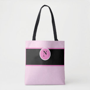 Bolso De Tela Personalizado Monograma de Bonito rosa