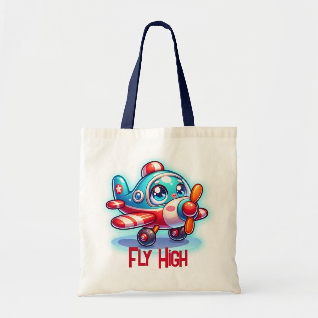 Bolso De Tela Personalizado monogramado azul | (Frente)