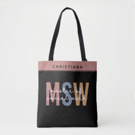 Bolso De Tela Personalizado MSW Master en Obra Social Graduación