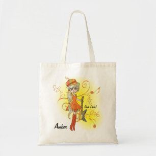 Bolso De Tela Personalizado musical Rock Chick   DIY Textos