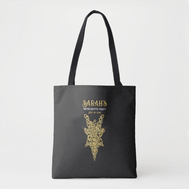 Bolso De Tela Personalizado Mystic Gold Bachelorette (Anverso)