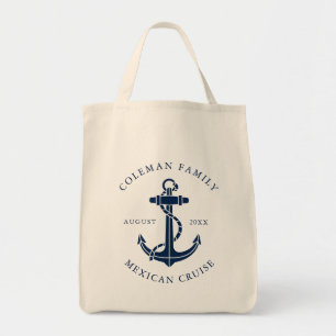 Bolso De Tela Personalizado Nautical Anchor Family Cruise Swag