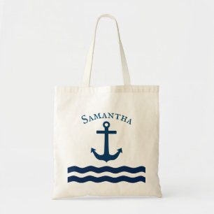 Bolso De Tela Personalizado Náutico de Sleek Anchor