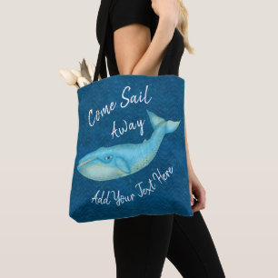 Bolso De Tela Personalizado náutico lejos el   de la playa del
