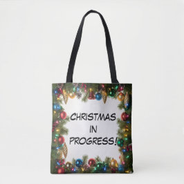 Bolso De Tela Personalizado Navidad en Progreso -