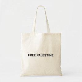 Bolso De Tela Personalizado negro palestino libre texto simple m
