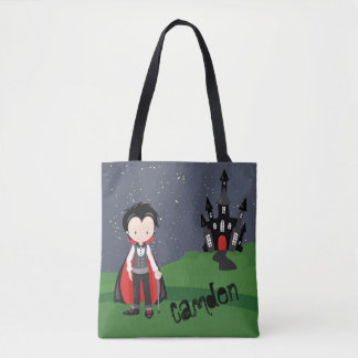 Bolso De Tela Personalizado niño de vampiro Halloween