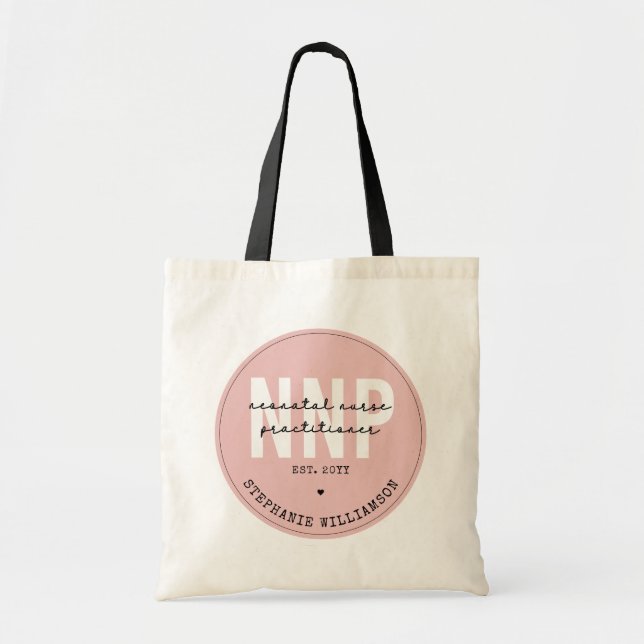 Bolso De Tela Personalizado NNP Enfermera neonatal Profesional (Frente)