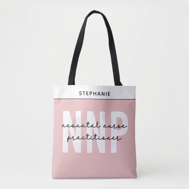 Bolso De Tela Personalizado NNP Enfermera neonatal Profesional (Anverso)