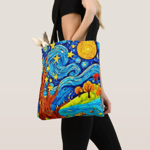Bolso De Tela Personalizado nocturno estrellado: El arte inspira