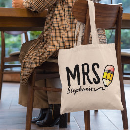 Bolso De Tela Personalizado Nombre del profesor Regalo l Guión d