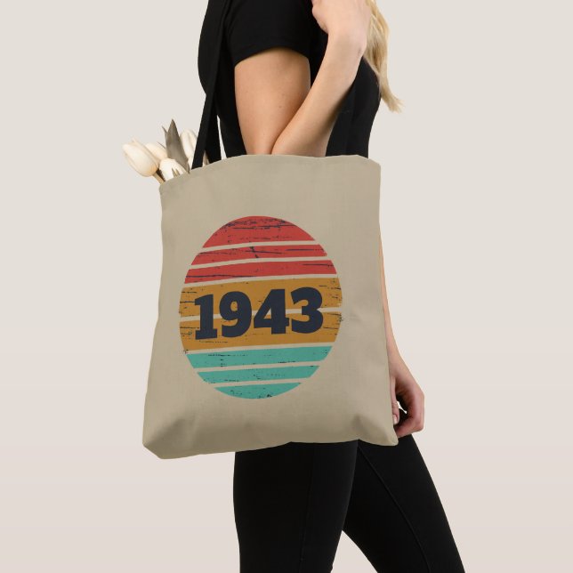 Bolso De Tela Personalizado ochenta años de 80 años (Detalle)