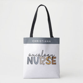 Bolso De Tela Personalizado Oncología Enfermera Oncología RN Reg