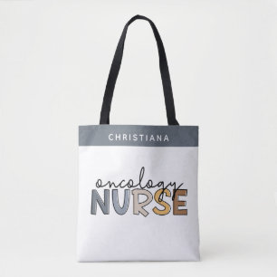 Bolso De Tela Personalizado Oncología Enfermera Oncología RN Reg