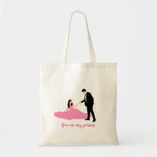 Bolso De Tela Personalizado pareja boda Tote Bag