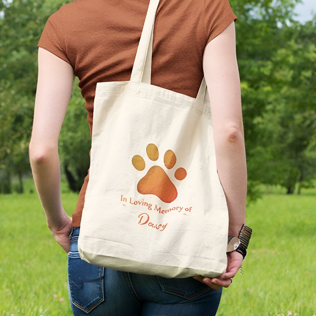 Bolso De Tela Personalizado Paw Print Memorial Mascota Poss Keep (Subido por el creador)