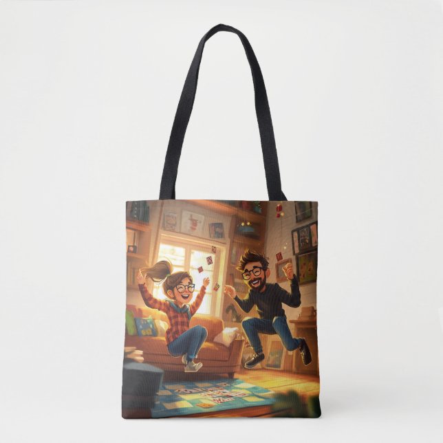 Bolso De Tela Personalizado personalizada Champagne Boda de Marf (Anverso)