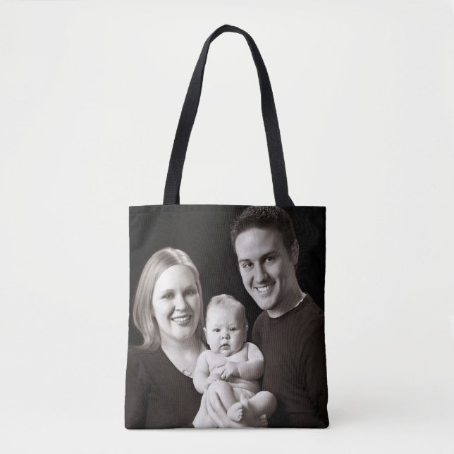 Bolso De Tela Personalizado personalizado su propia foto y texto (Anverso)
