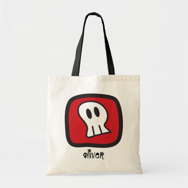 Bolso De Tela Personalizado Pirata Skull y la fiesta de Hallowee (Frente)
