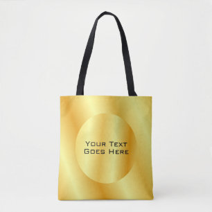 Bolso De Tela Personalizado Plantilla Elegante Faux Gold Metalli